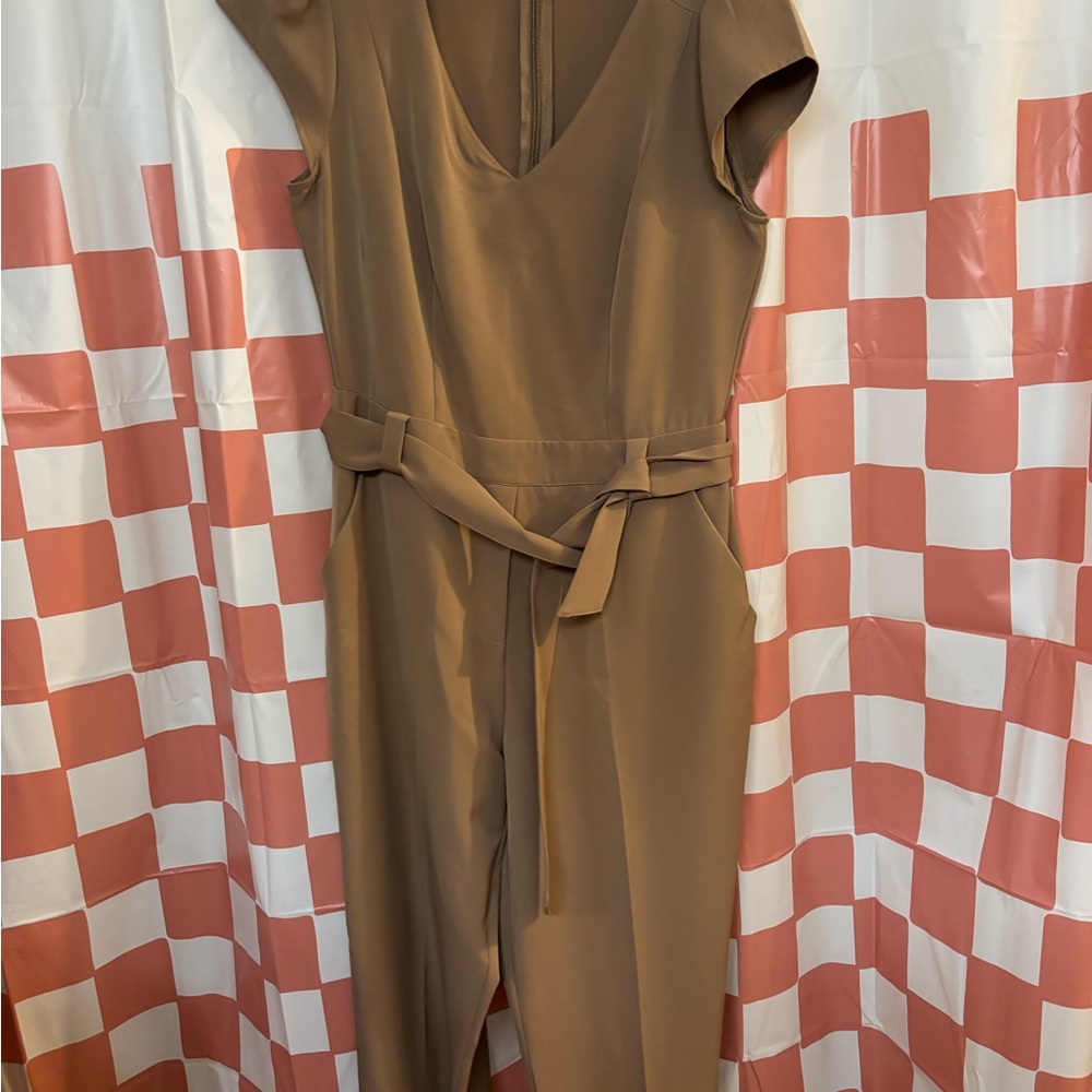 New York & Company Tan Jumpsuit